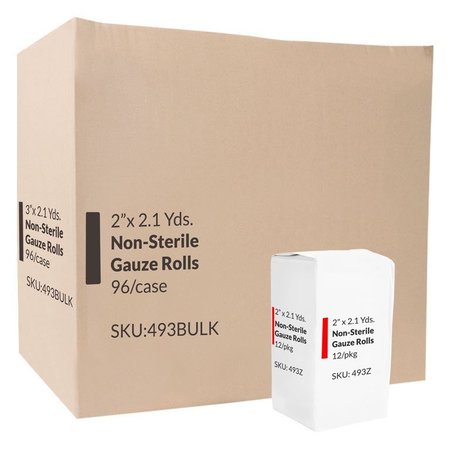 Oasis Non-Sterile Stretch Gauze Rolls, 3in x 4.1 Yards, 96 Per Case 493BULK